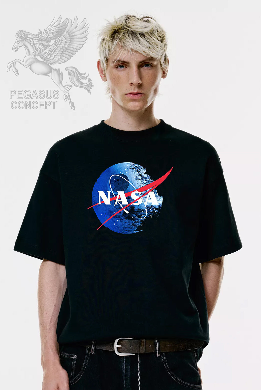 Μπλούζα μακό Premium ποιότητας σε χρώμα μαύρο με τύπωμα Nasa