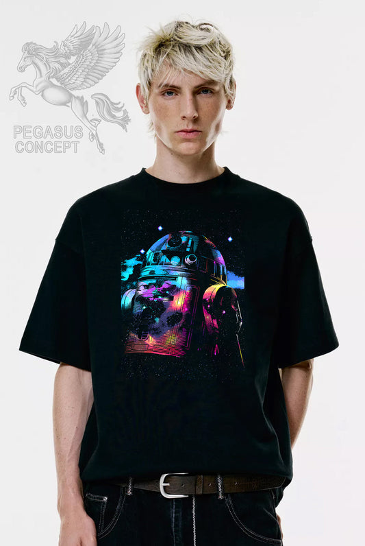 Μπλούζα μακό Premium ποιότητας σε χρώμα μαύρο με τύπωμα Star Wars R2D2