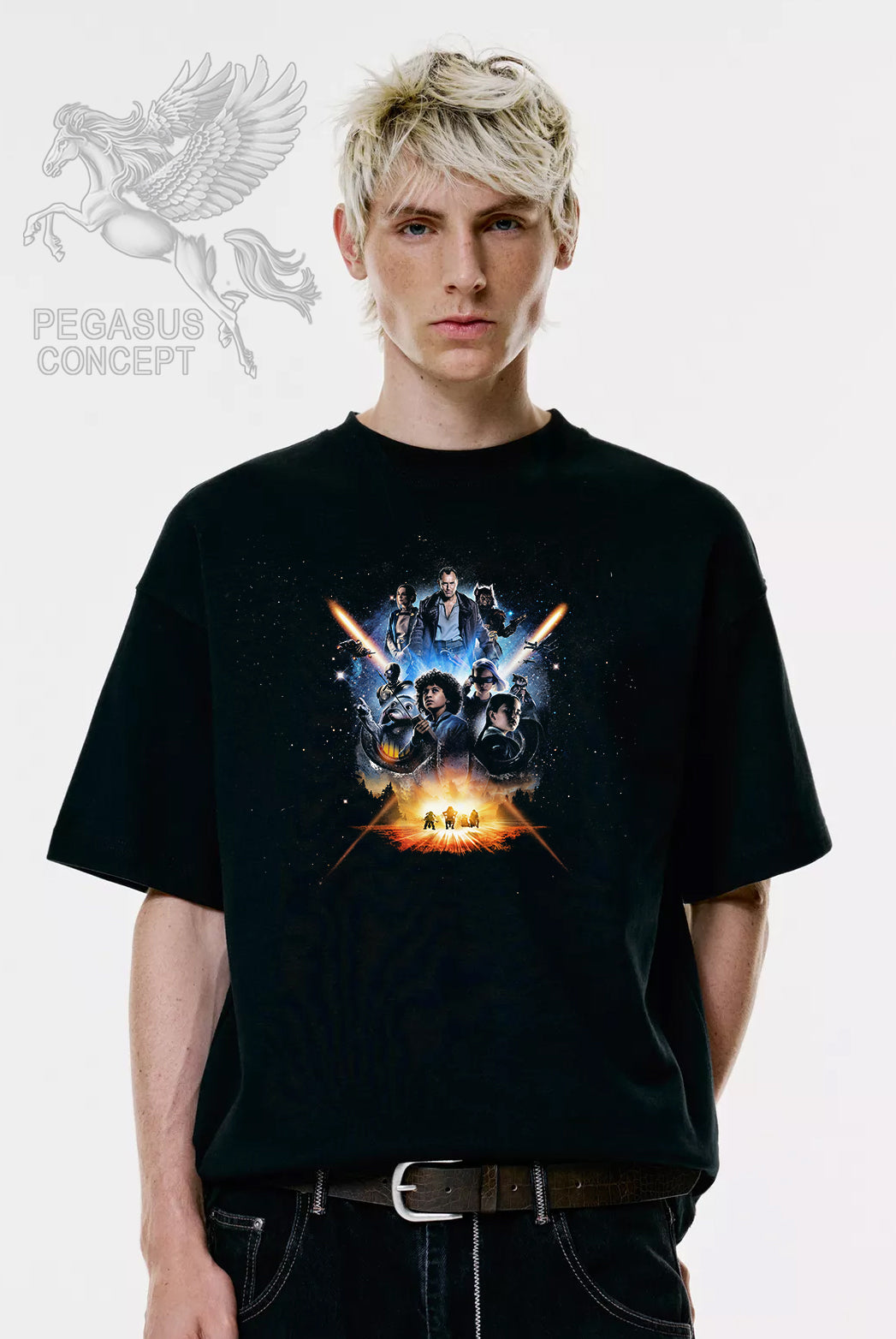 Μπλούζα μακό Premium ποιότητας σε χρώμα μαύρο με τύπωμα Star Wars Snoopy