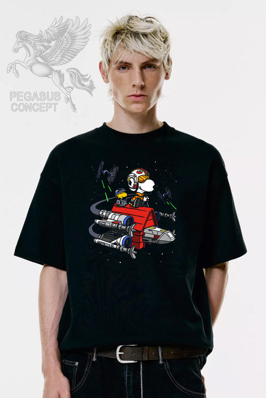 Μπλούζα μακό Premium ποιότητας σε χρώμα μαύρο με τύπωμα Star Wars