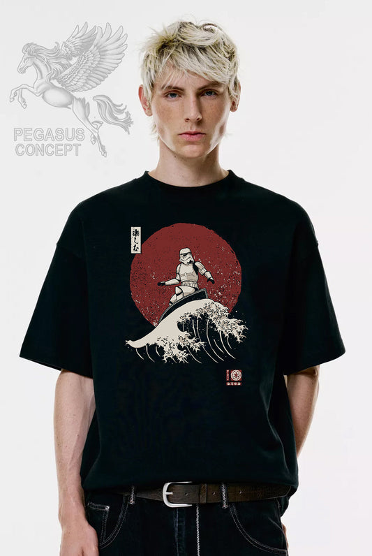 Μπλούζα μακό Premium ποιότητας σε χρώμα μαύρο με τύπωμα Star Wars - Storm Trooper