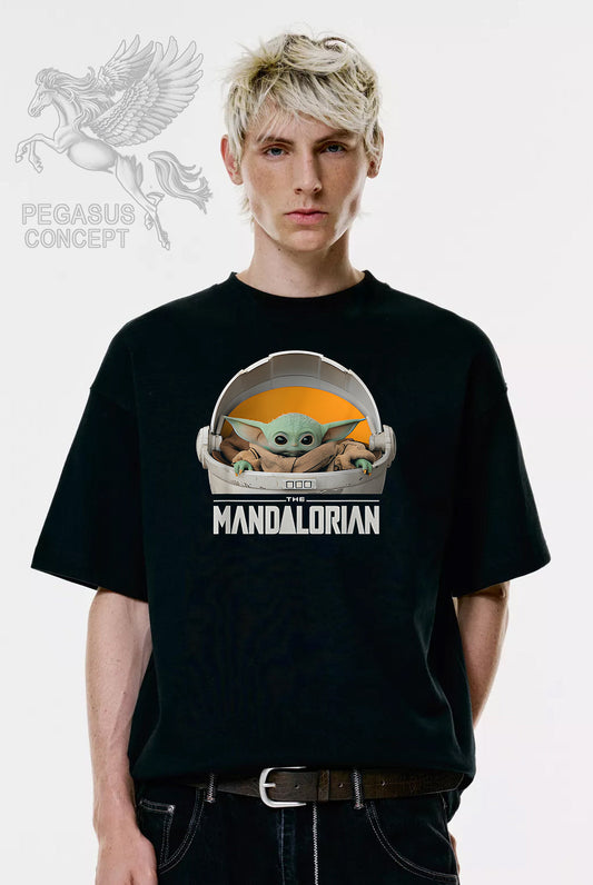 Μπλούζα μακό Premium ποιότητας σε χρώμα μαύρο με τύπωμα Star Wars Joda