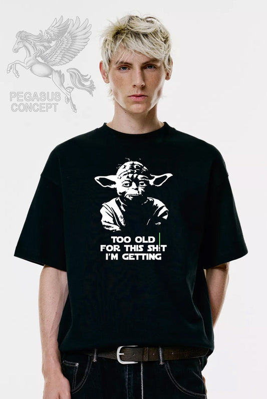 Μπλούζα μακό Premium ποιότητας σε χρώμα μαύρο με τύπωμα Star Wars Joda - Too Old