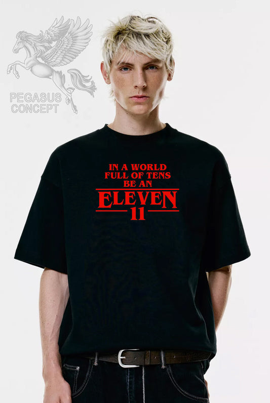 Μπλούζα μακό Premium ποιότητας σε χρώμα μαύρο με τύπωμα Stranger Things