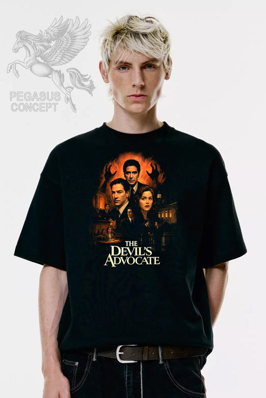 Μπλούζα μακό Premium ποιότητας σε χρώμα μαύρο με τύπωμα The Devils Advocate
