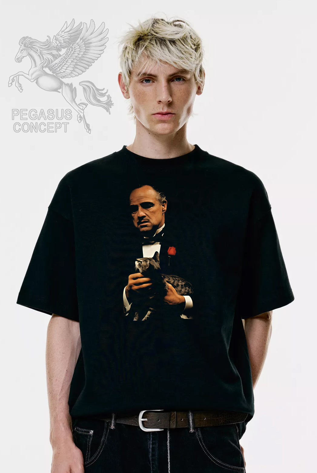 Μπλούζα μακό Premium ποιότητας σε χρώμα μαύρο με τύπωμα The Godfather