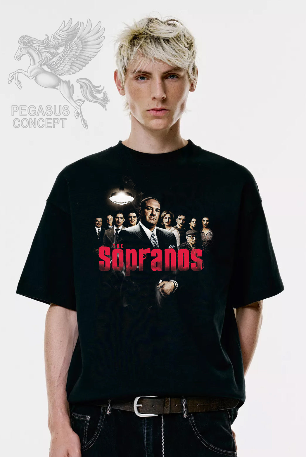Μπλούζα μακό Premium ποιότητας σε χρώμα μαύρο με τύπωμα Sopranos
