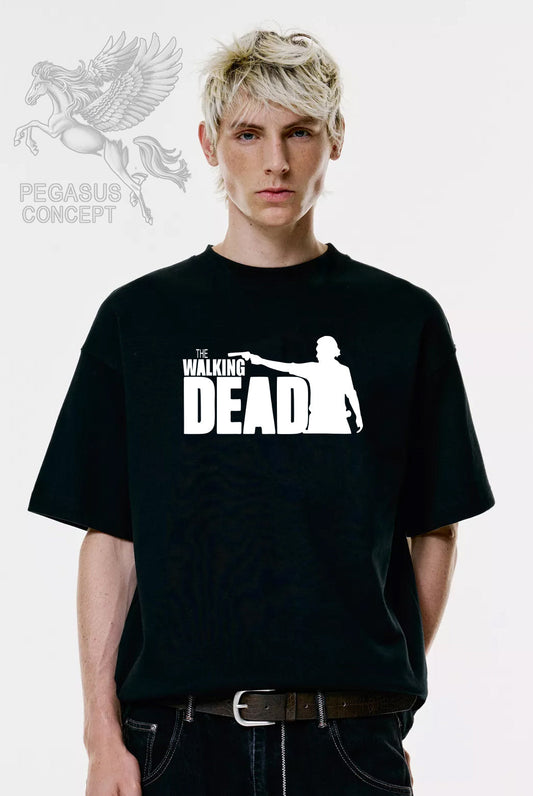 Μπλούζα μακό Premium ποιότητας σε χρώμα μαύρο με τύπωμα The walking dead