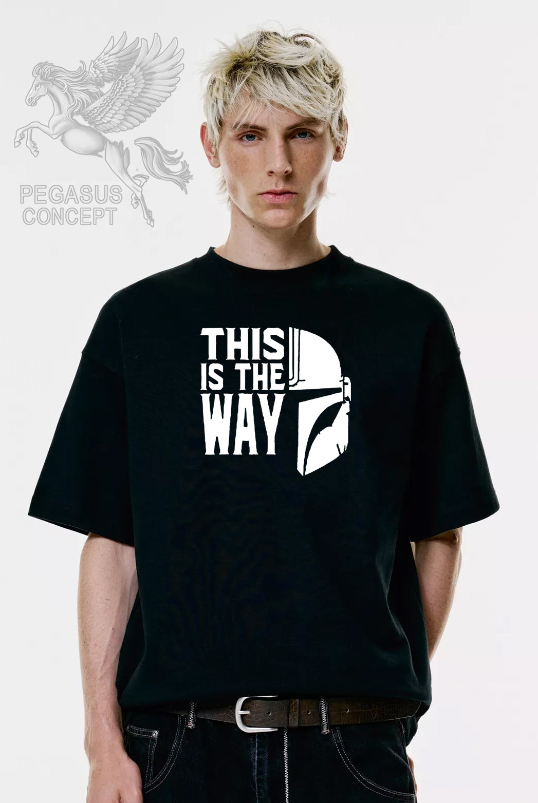 Μπλούζα μακό Premium ποιότητας σε χρώμα μαύρο με τύπωμα Star Wars - This is the Way