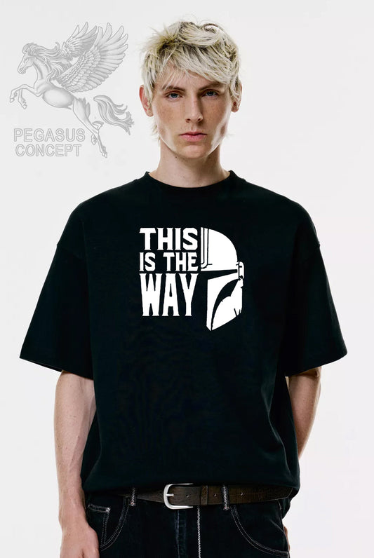 Μπλούζα μακό Premium ποιότητας σε χρώμα μαύρο με τύπωμα Star Wars - This is the Way