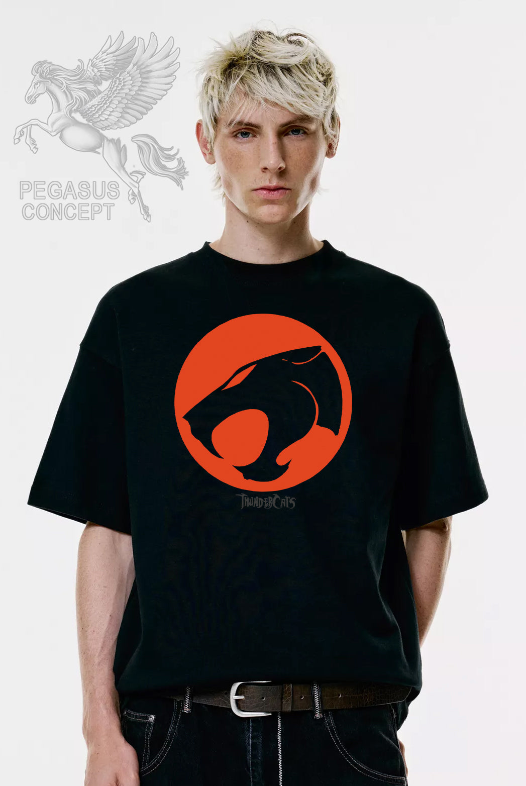 Μπλούζα μακό Premium ποιότητας σε χρώμα μαύρο με τύπωμα Thundercats