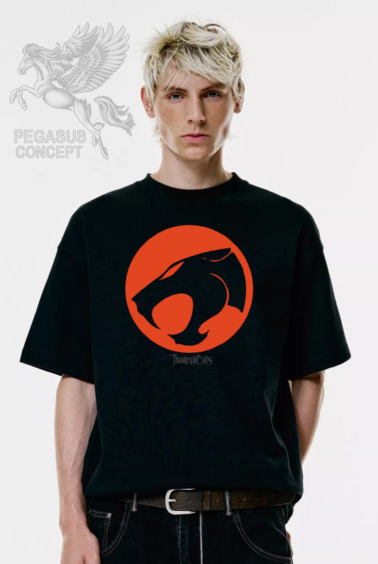 Μπλούζα μακό Premium ποιότητας σε χρώμα μαύρο με τύπωμα Thundercats