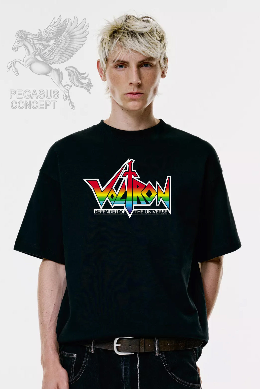 Μπλούζα μακό Premium ποιότητας σε χρώμα μαύρο με τύπωμα Voltron