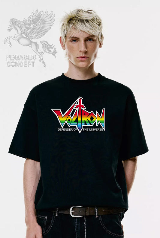 Μπλούζα μακό Premium ποιότητας σε χρώμα μαύρο με τύπωμα Voltron