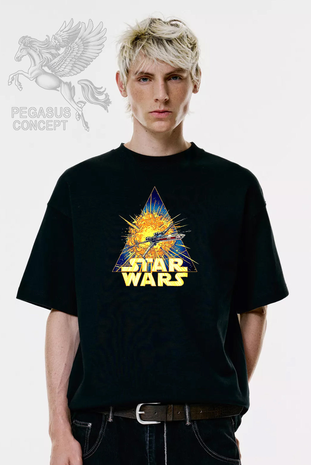 Μπλούζα μακό Premium ποιότητας σε χρώμα μαύρο με τύπωμα Star Wars X-Wing