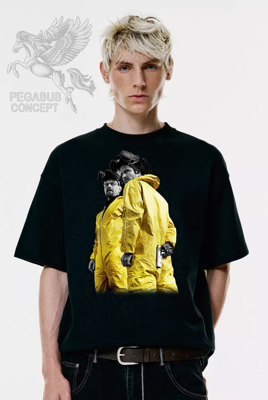 Μπλούζα μακό Premium ποιότητας σε χρώμα μαύρο με τύπωμα Breaking Bad