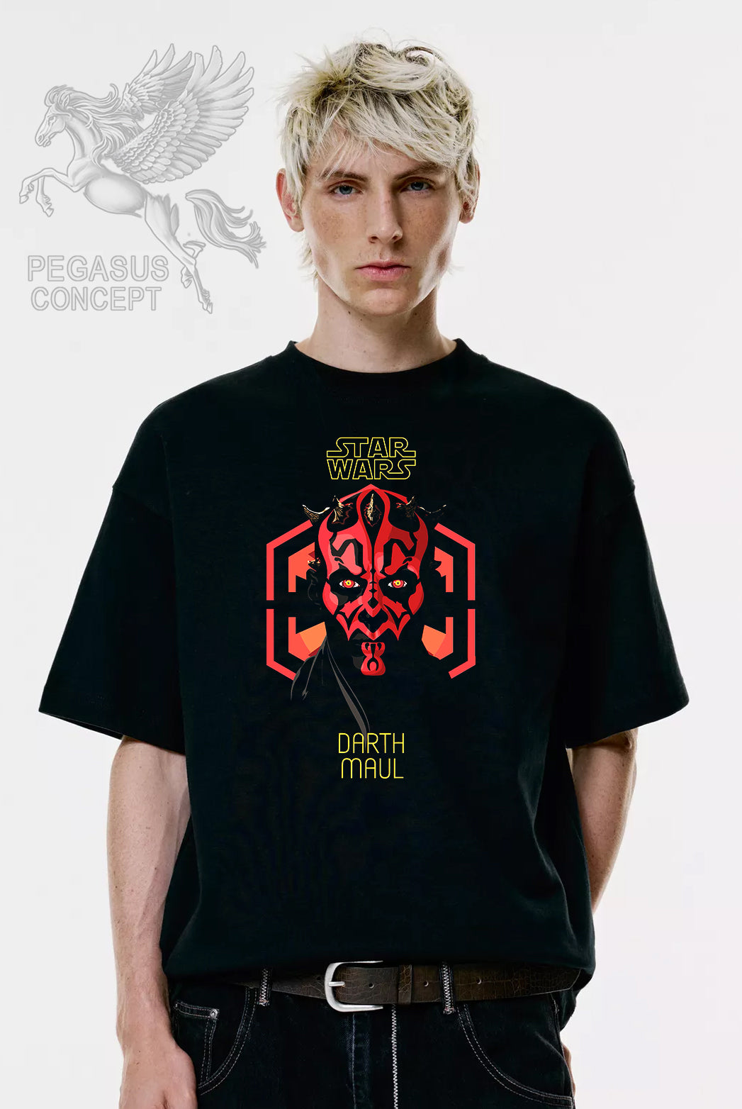 Μπλούζα μακό Premium ποιότητας σε χρώμα μαύρο με τύπωμα Star Wars Sarth Maul