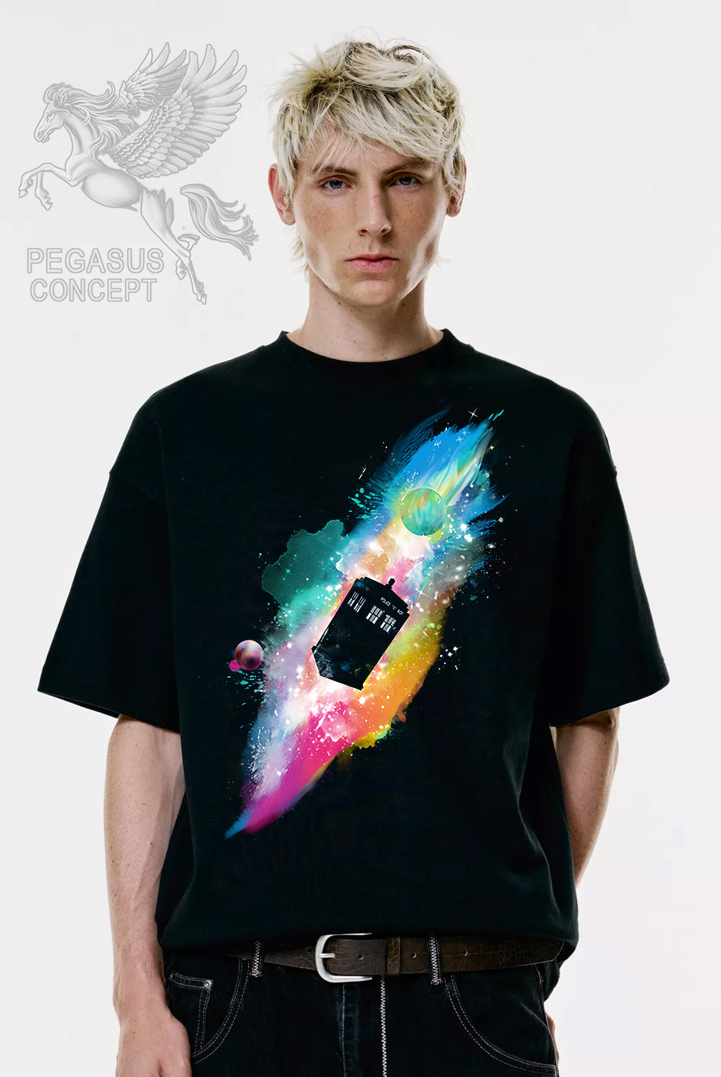 Μπλούζα μακό Premium ποιότητας σε χρώμα μαύρο με τύπωμα Dr.Who