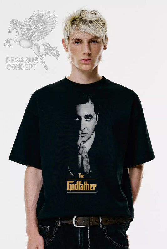 Μπλούζα μακό Premium ποιότητας σε χρώμα μαύρο με τύπωμα The Godfather