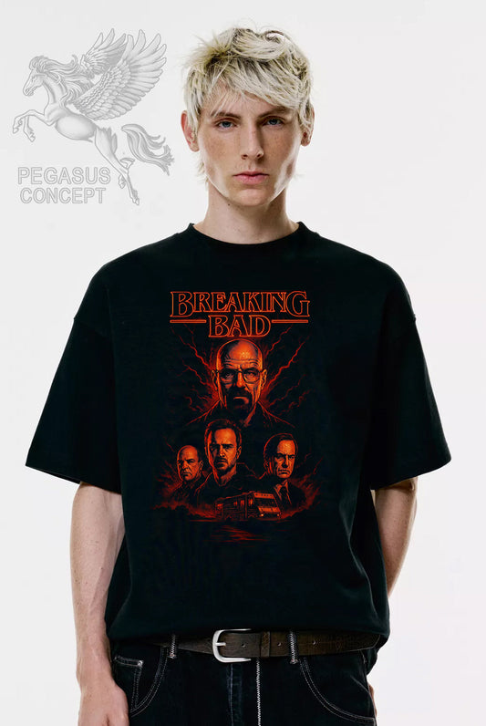 Μπλούζα μακό Premium ποιότητας σε χρώμα μαύρο με τύπωμα Breaking Bad