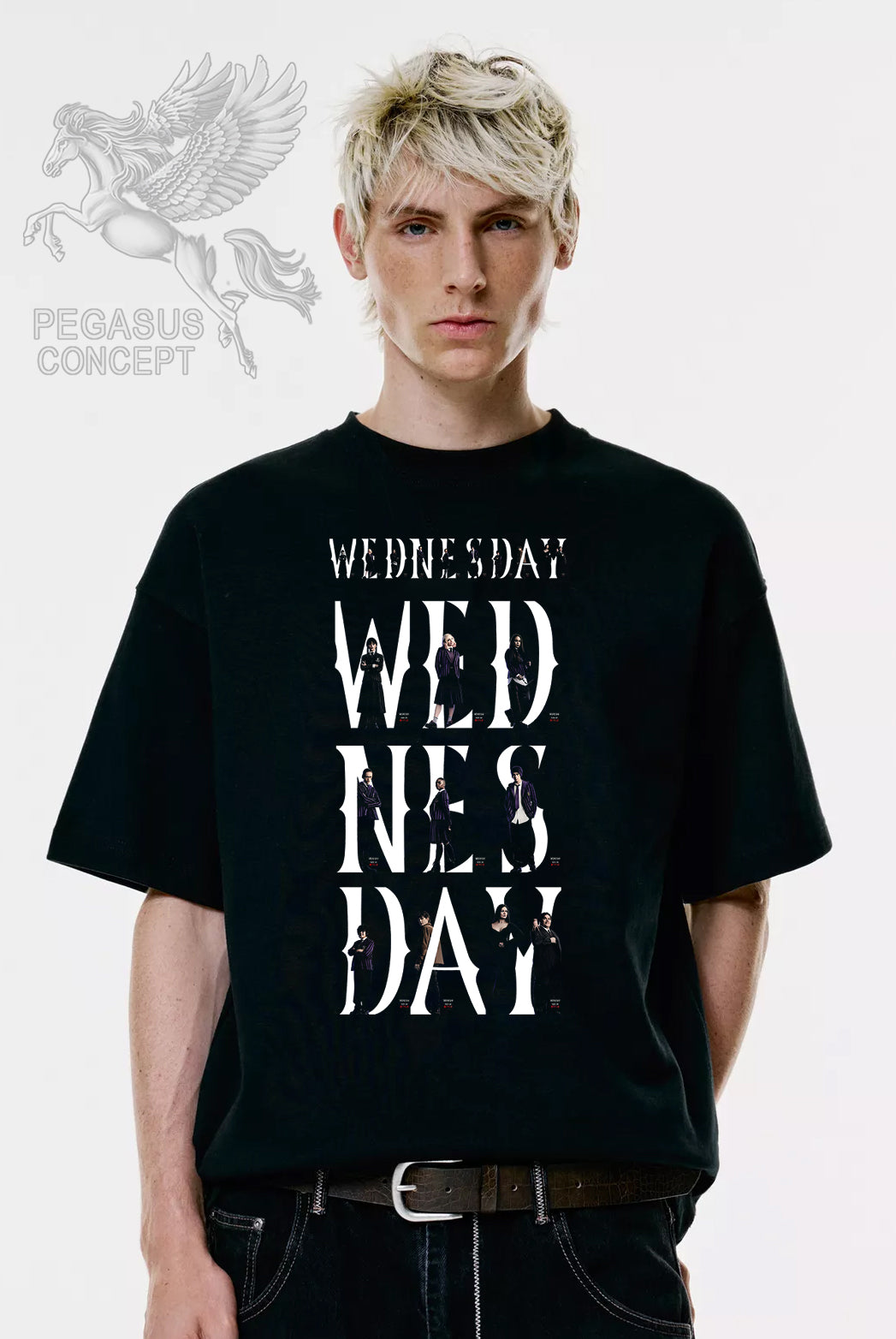 Μπλούζα μακό Premium ποιότητας σε χρώμα μαύρο με τύπωμα Wednesday