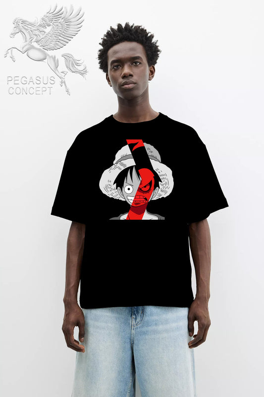 Μπλούζα μακό Premium ποιότητας σε χρώμα μαύρο με τύπωμα One Piece