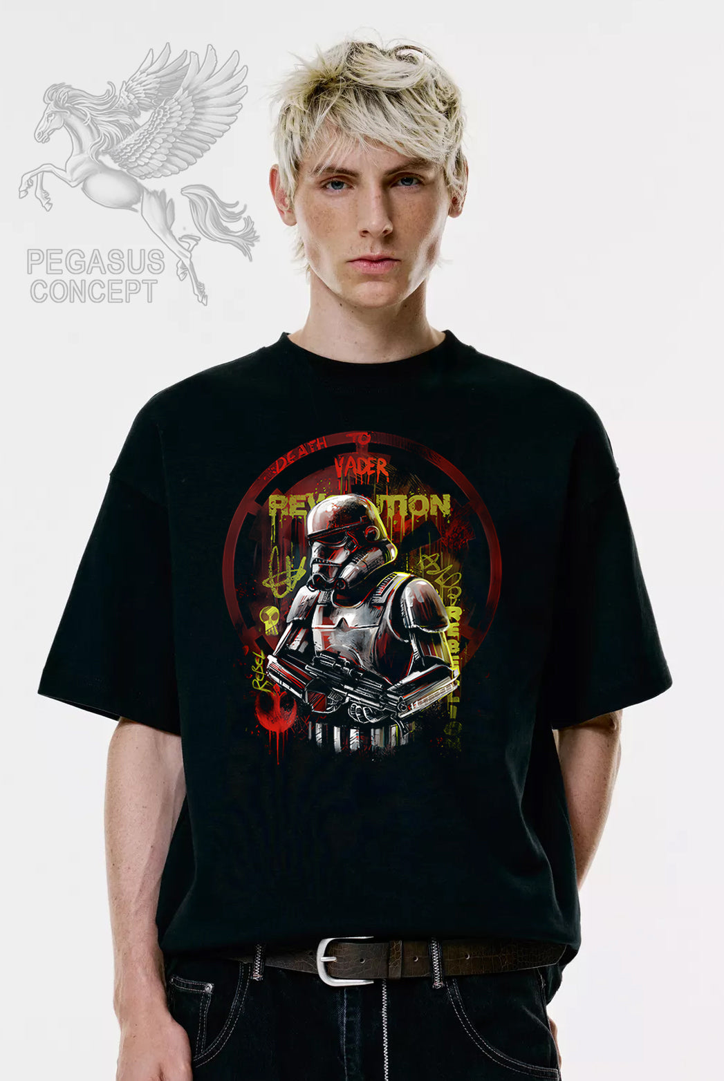 Μπλούζα μακό Premium ποιότητας σε χρώμα μαύρο με τύπωμα Stranger Things