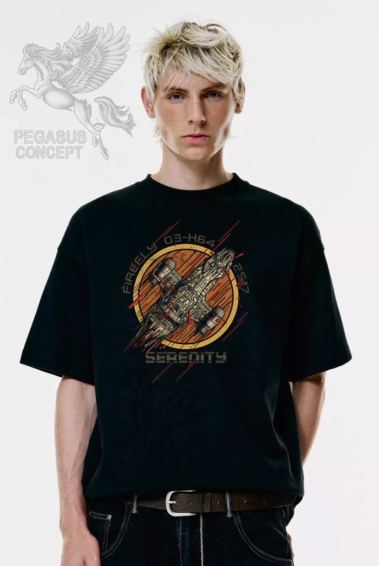 Μπλούζα μακό Premium ποιότητας σε χρώμα μαύρο με τύπωμα Serenity