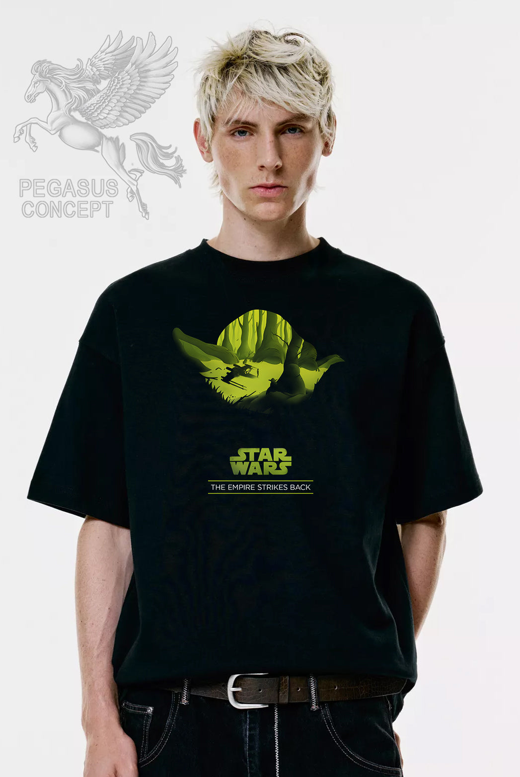 Μπλούζα μακό Premium ποιότητας σε χρώμα μαύρο με τύπωμα Star Wars Joda