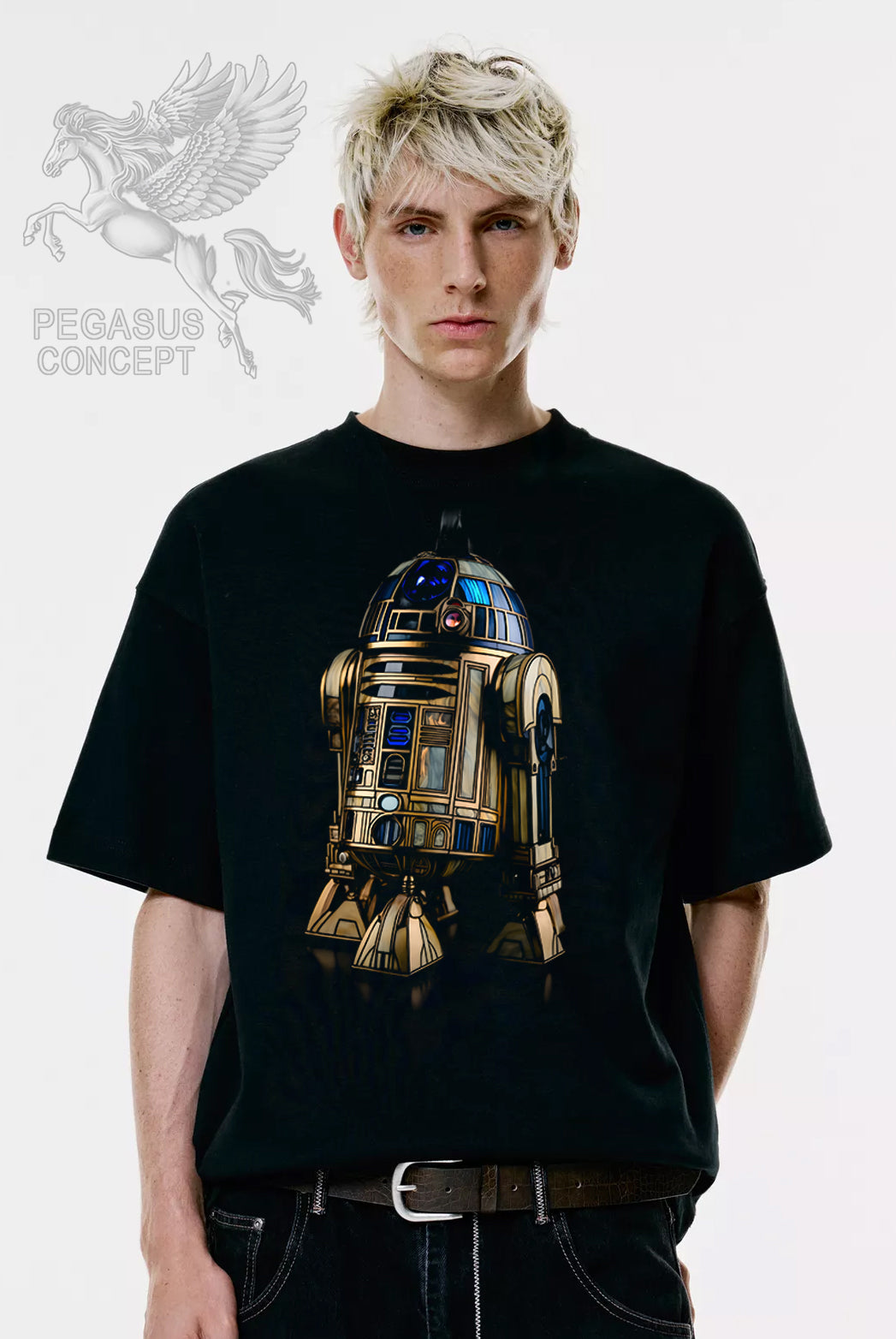 Μπλούζα μακό Premium ποιότητας σε χρώμα μαύρο με τύπωμα Star Wars R2D2