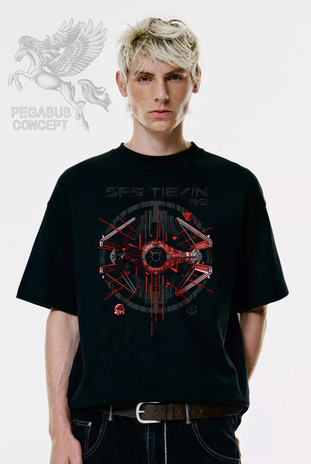 Μπλούζα μακό Premium ποιότητας σε χρώμα μαύρο με τύπωμα Satr Wars Empire fighter