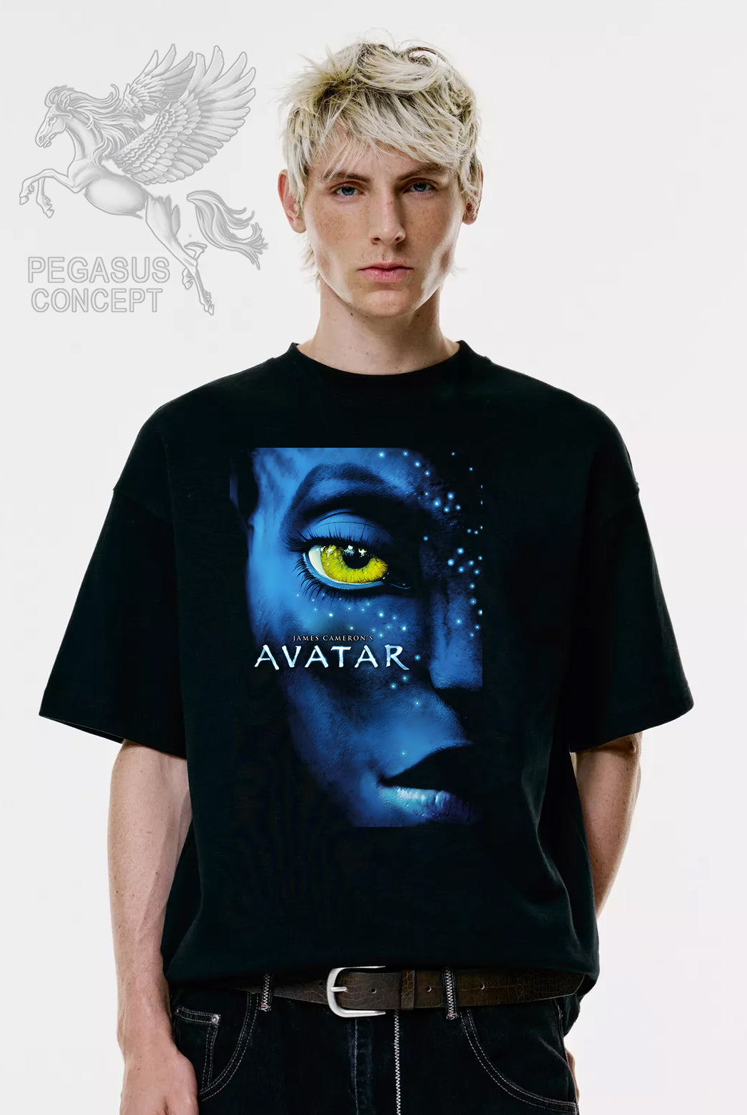 Μπλούζα μακό Premium ποιότητας σε χρώμα μαύρο με τύπωμα Avatar