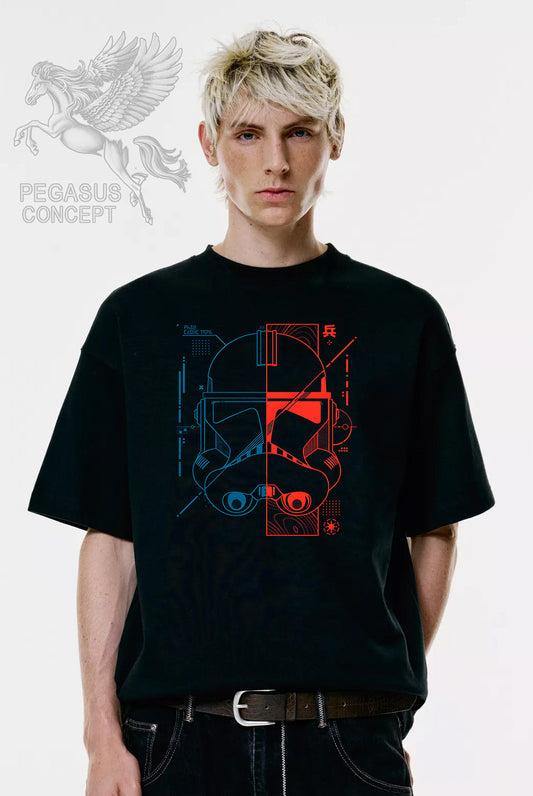 Μπλούζα μακό Premium ποιότητας σε χρώμα μαύρο με τύπωμα Star Wars - Storm Trooper