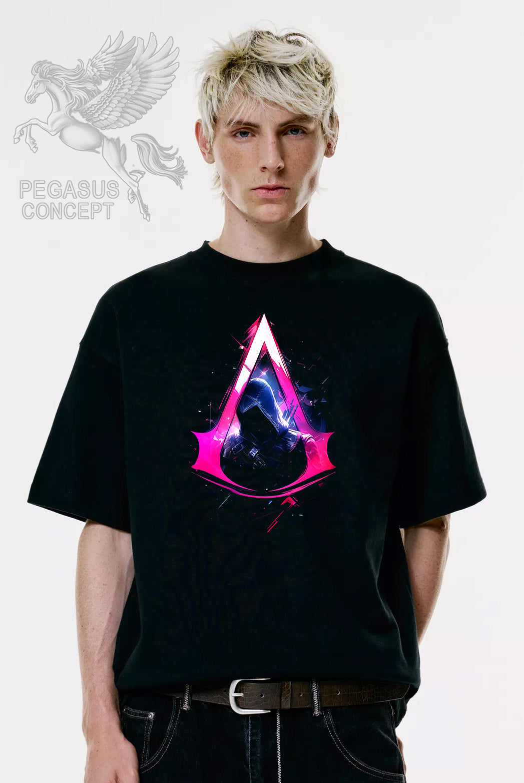 Μπλούζα μακό Premium ποιότητας σε χρώμα μαύρο με τύπωμα Assanis Creed