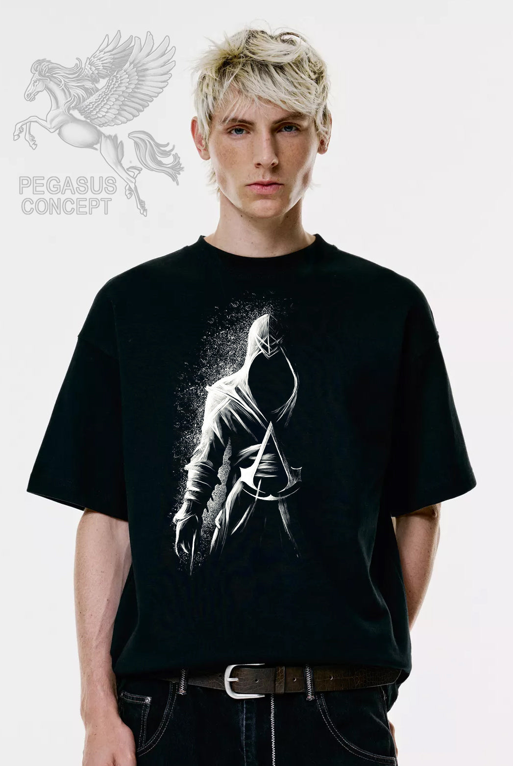 Μπλούζα μακό Premium ποιότητας σε χρώμα μαύρο με τύπωμα Assanis Creed