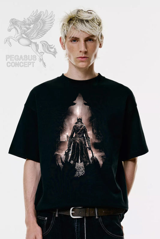 Μπλούζα μακό Premium ποιότητας σε χρώμα μαύρο με τύπωμα Assanis Creed