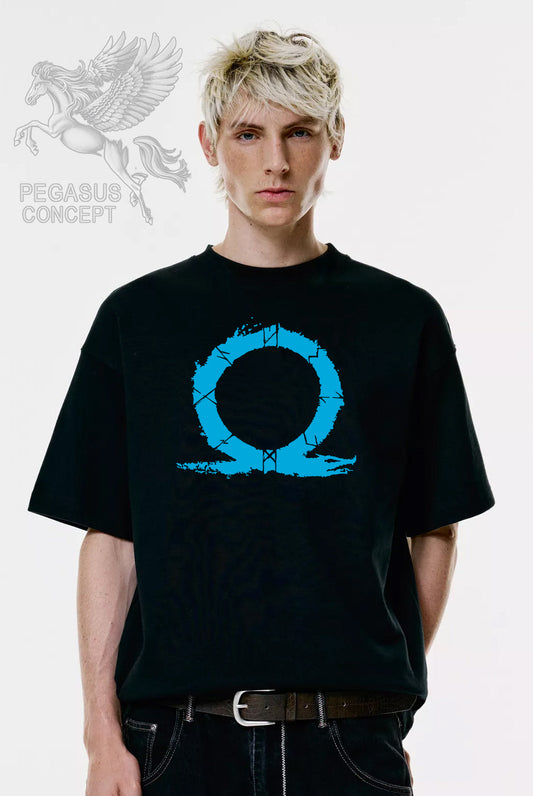 Μπλούζα μακό Premium ποιότητας σε χρώμα μαύρο με τύπωμα God of War