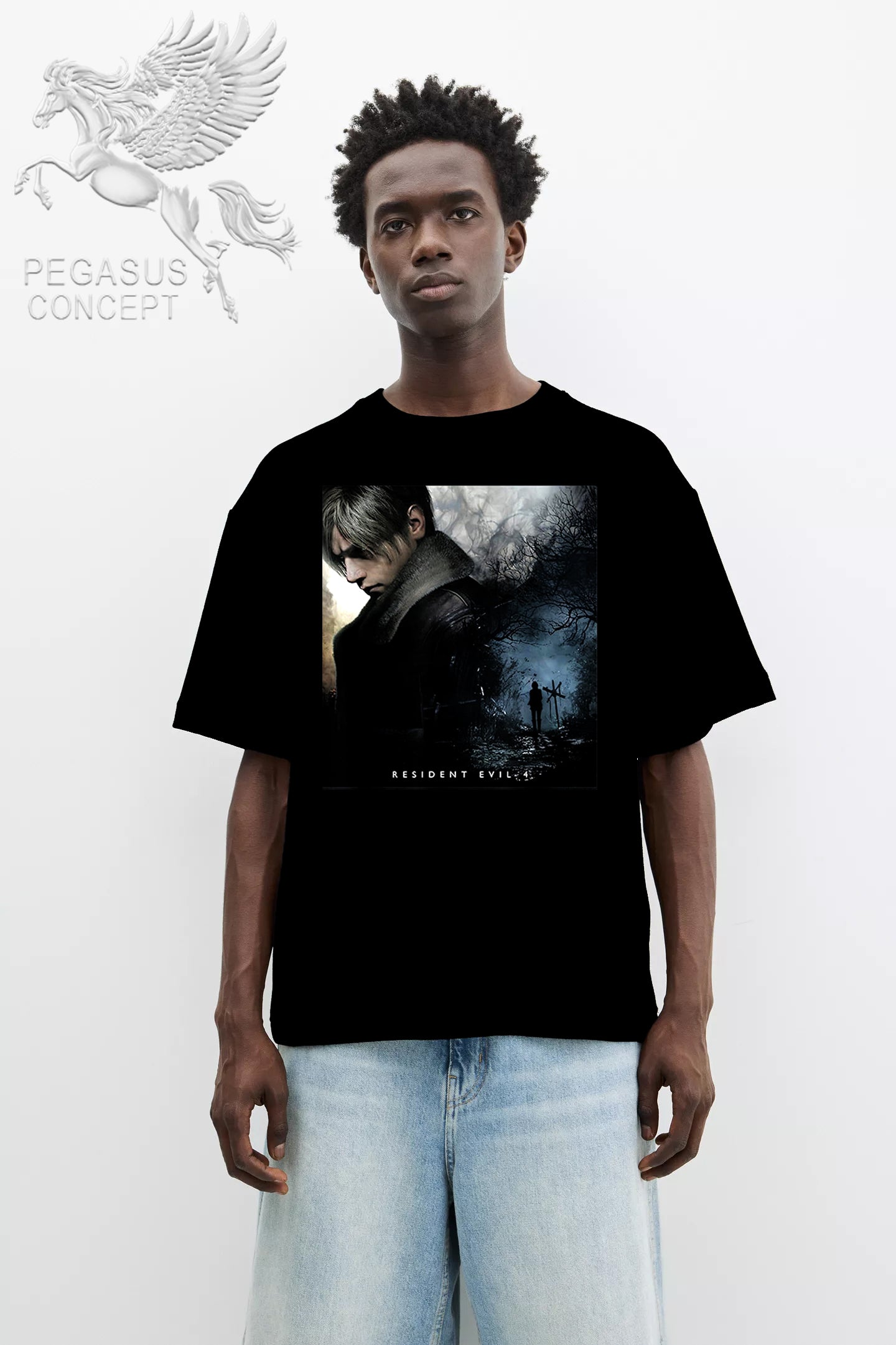Μπλούζα μακό Premium ποιότητας σε χρώμα μαύρο με τύπωμα Resident Evil
