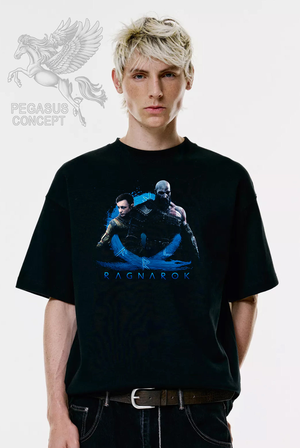 Μπλούζα μακό Premium ποιότητας σε χρώμα μαύρο με τύπωμα God of War