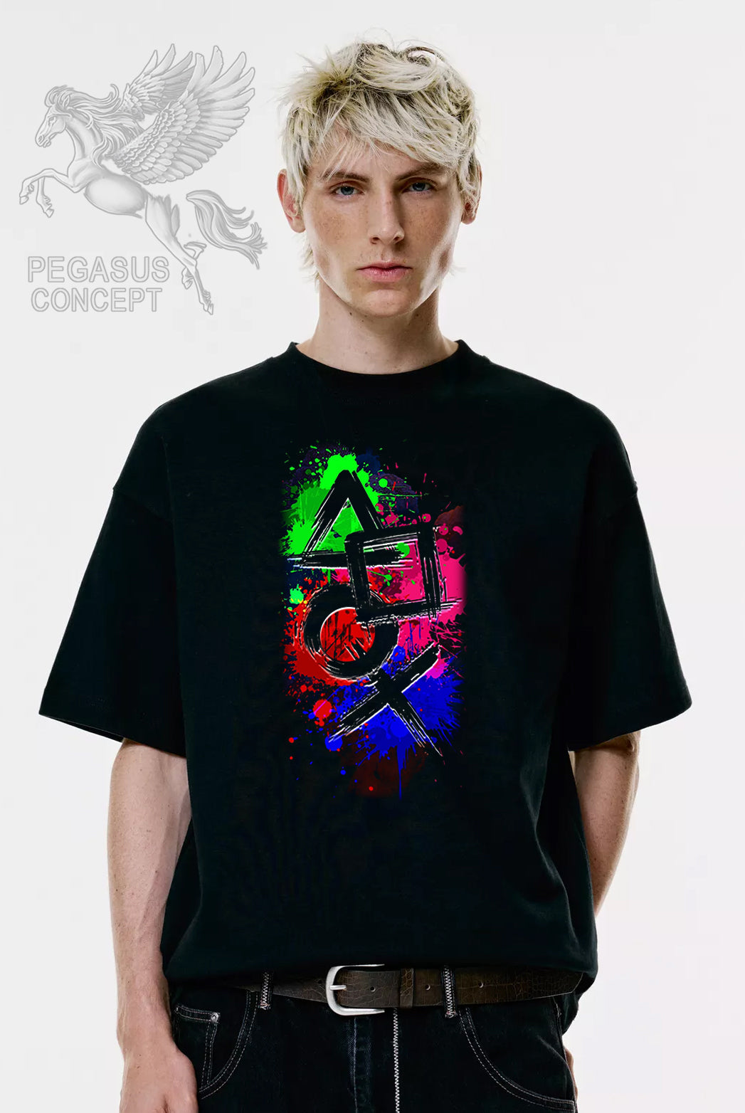 Μπλούζα μακό Premium ποιότητας σε χρώμα μαύρο με τύπωμα Playstation