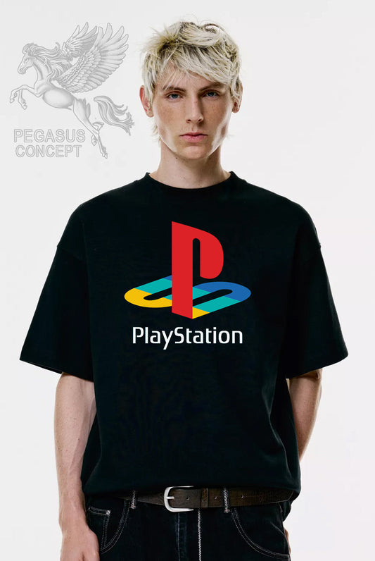 Μπλούζα μακό Premium ποιότητας σε χρώμα μαύρο με τύπωμα Playstation