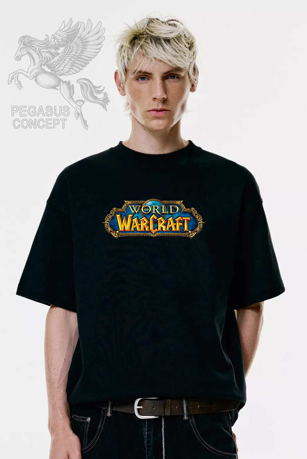 Μπλούζα μακό Premium ποιότητας σε χρώμα μαύρο με τύπωμα World of Warcraft