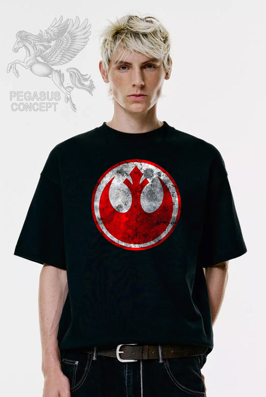 Μπλούζα μακό Premium ποιότητας σε χρώμα μαύρο με τύπωμα Labyrinth - Star Wars Rebel Logo