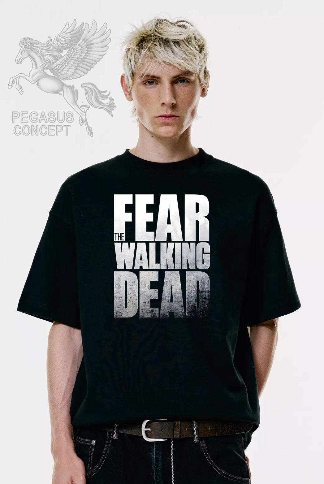 Μπλούζα μακό Premium ποιότητας σε χρώμα μαύρο με τύπωμα Fear the Walking Dead