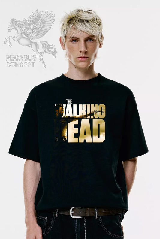 Μπλούζα μακό Premium ποιότητας σε χρώμα μαύρο με τύπωμα The Walking Dead