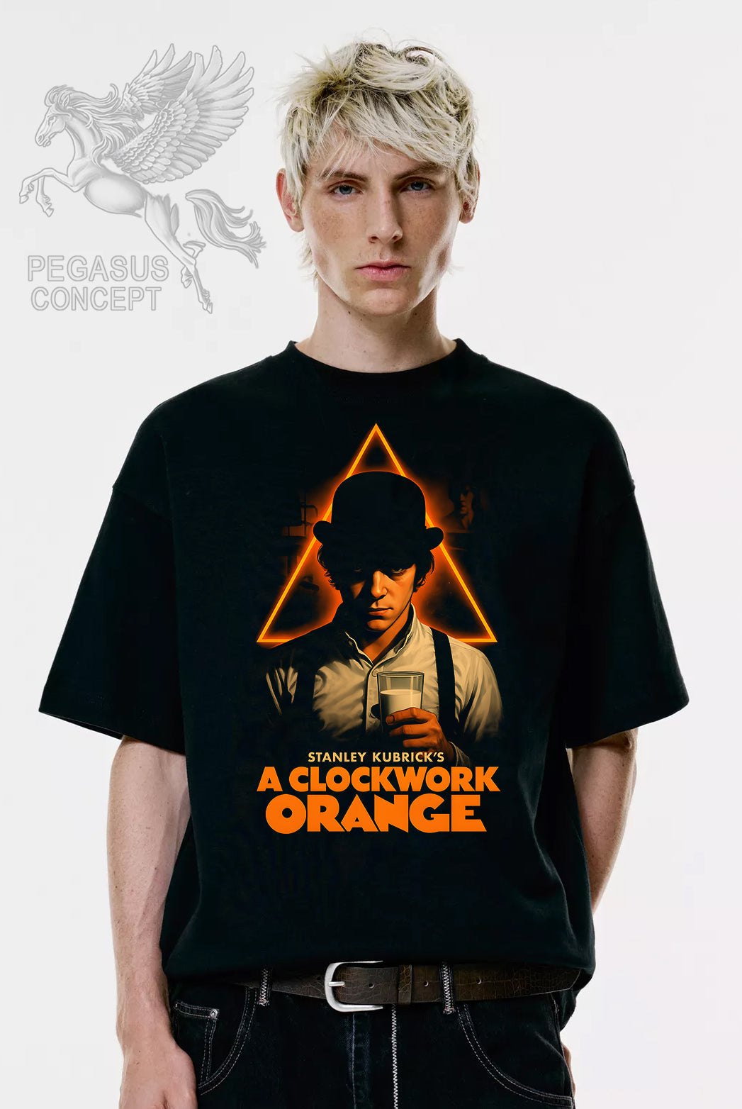 Μπλούζα μακό Premium ποιότητας σε χρώμα μαύρο με τύπωμα Cloackwork Orange