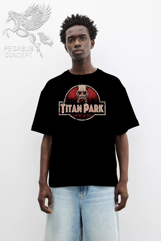 Μπλούζα μακό Premium ποιότητας σε χρώμα μαύρο με τύπωμα Attack on Titan