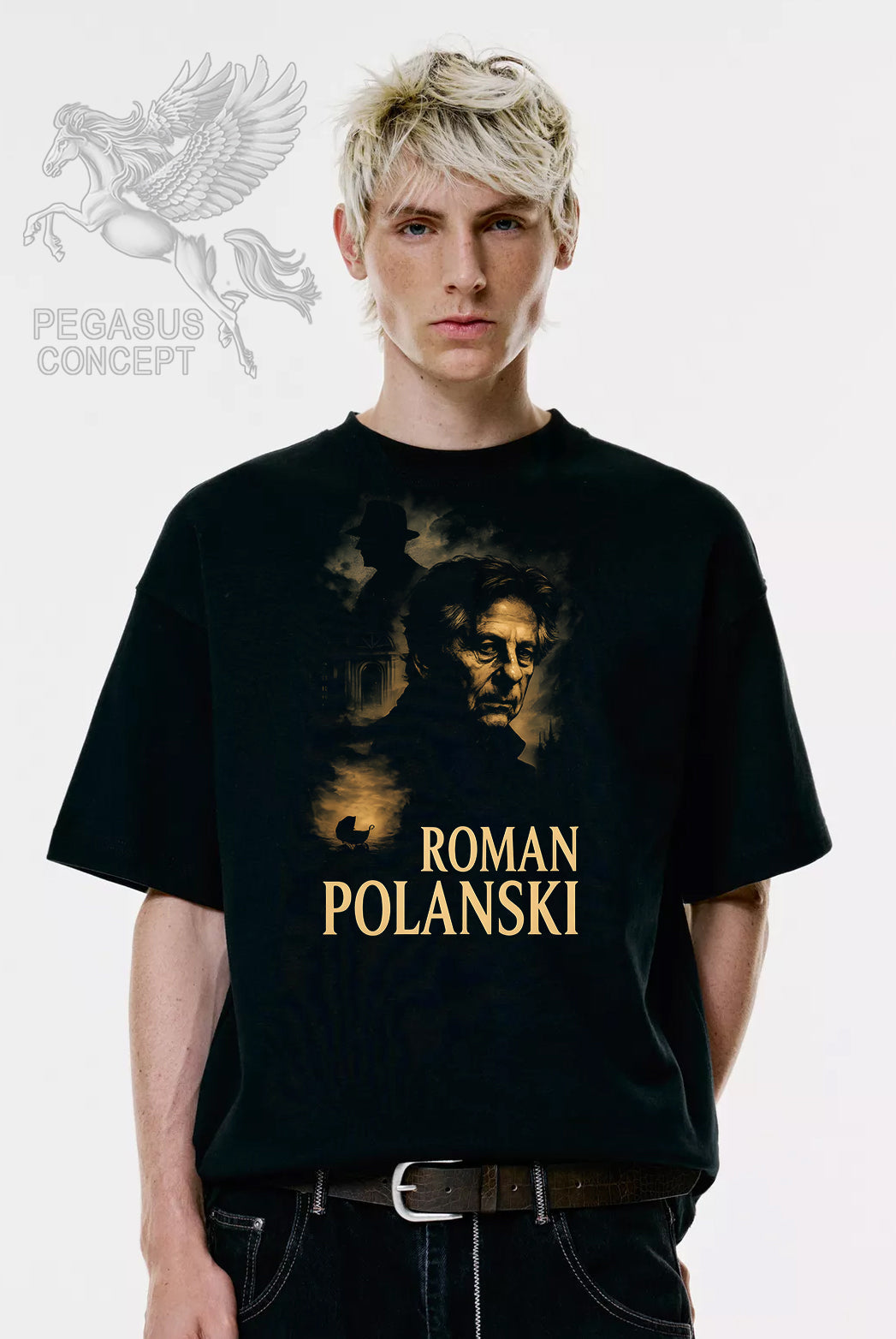 Μπλούζα μακό Premium ποιότητας σε χρώμα μαύρο με τύπωμα Roman Polanski