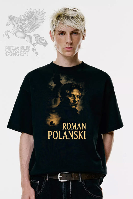 Μπλούζα μακό Premium ποιότητας σε χρώμα μαύρο με τύπωμα Roman Polanski