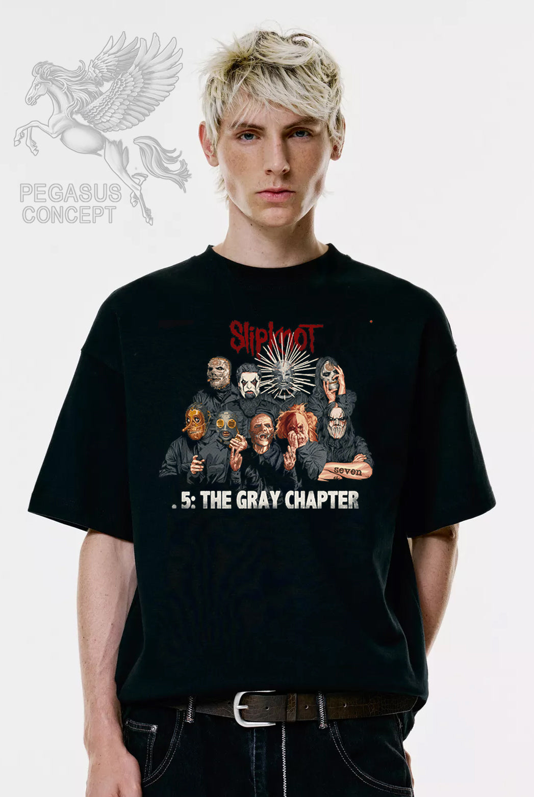 Μπλούζα μακό Premium ποιότητας σε χρώμα μαύρο με τύπωμα Slipknot